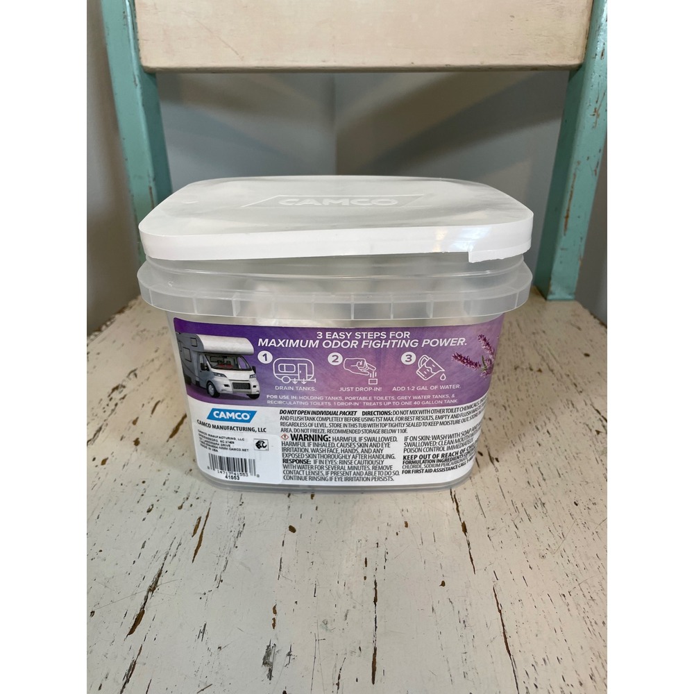 Camco TST Max RV Toilet Treatment Drop-Ins Lavender Scent 27 Count 41653 READ - Picture 2 of 3